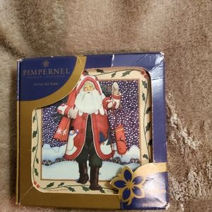 Pimpernel St Nick Vintage Coaster Set of 6 NIB